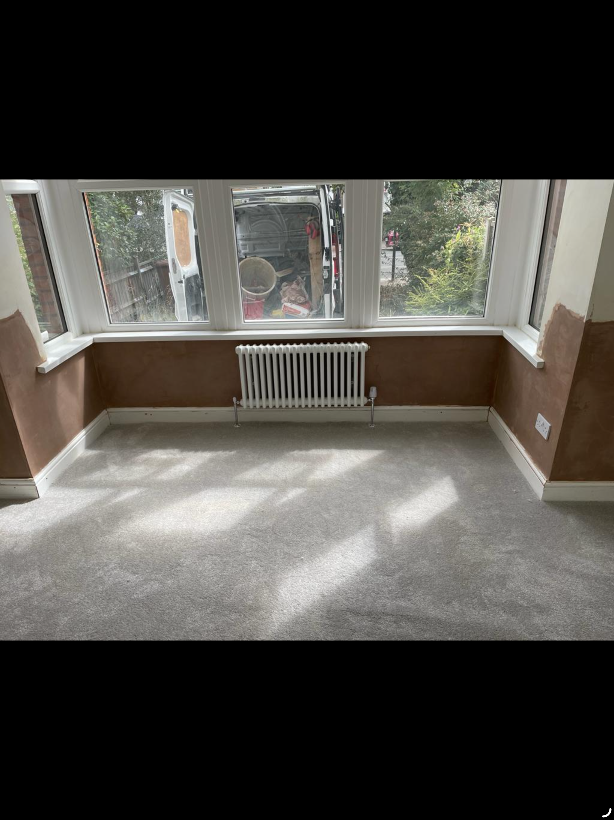 Rising damp treatment on a brick wall